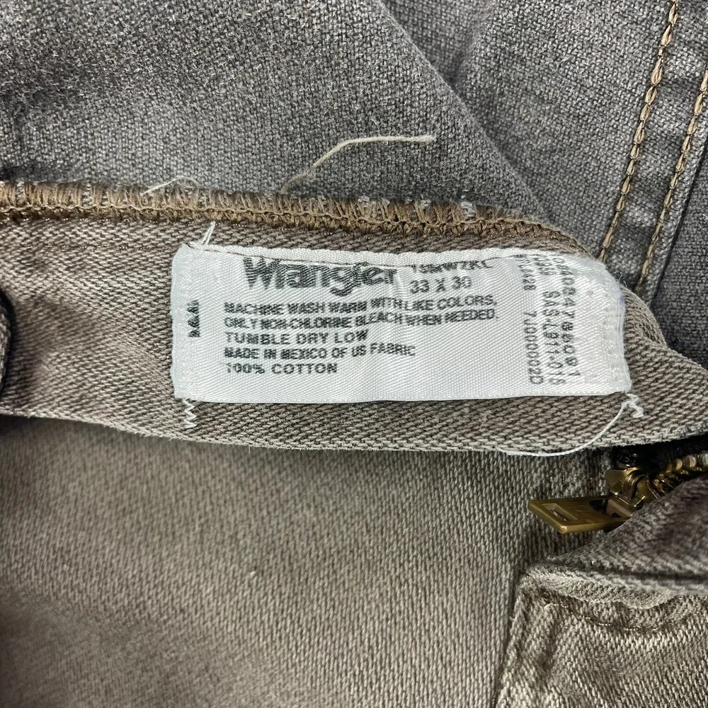 Wrangler Jeans Mens 33(31)x30(29) Brown Regular Fit Cotton Denim 13MWZRK